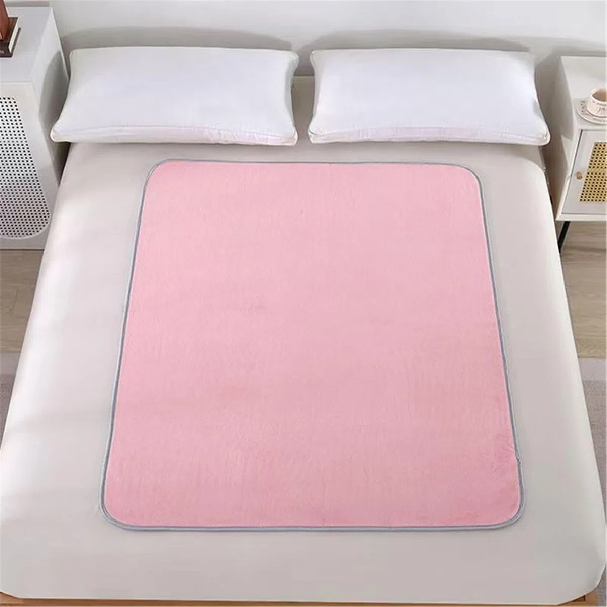 Empapadores Cama Adultos Impermeables Protector Colchon para Niños Empapador Reutilizable Resistente Al Agua(Pink,120 * 200cm)