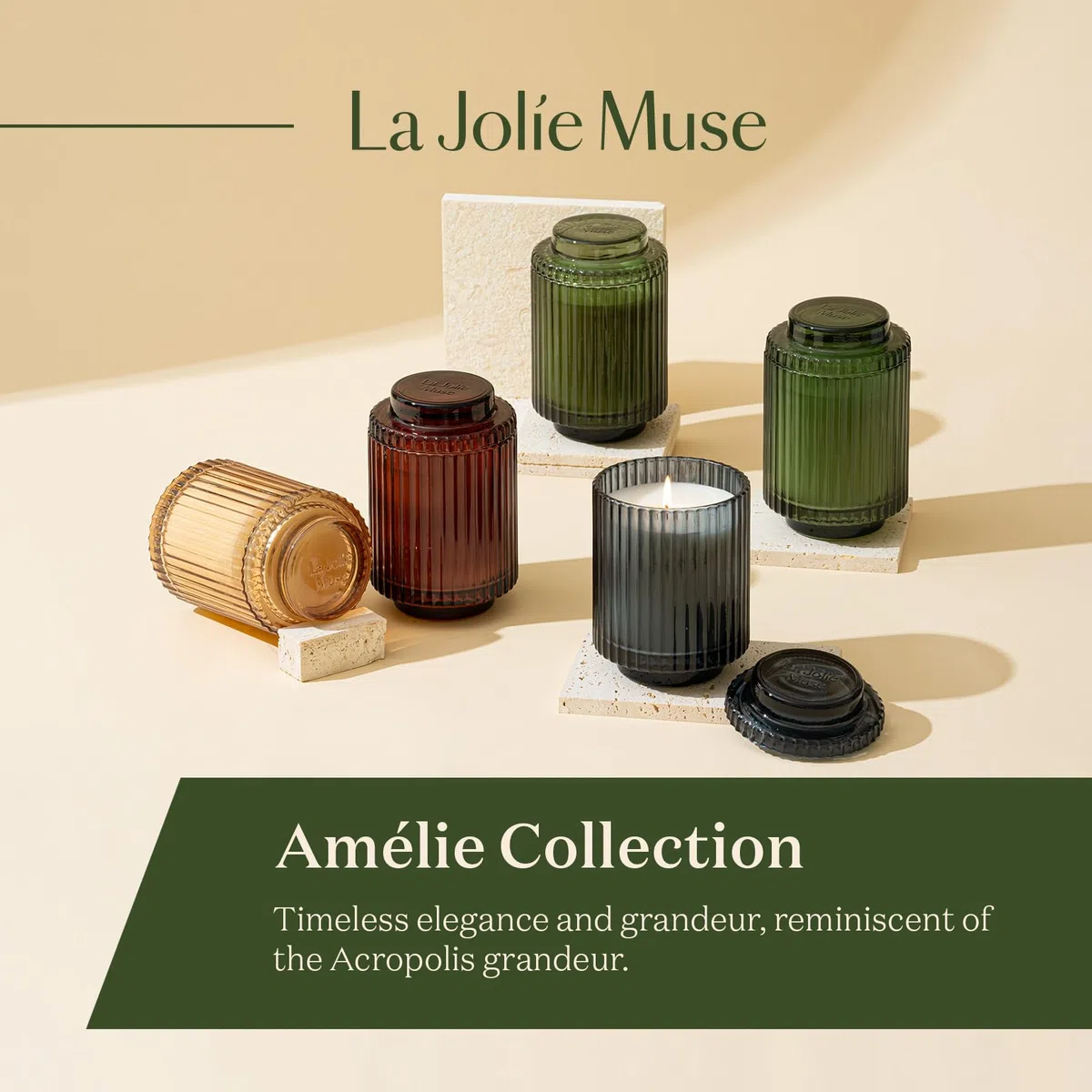 LA JOLIE MUSE Vela cítrica, vela Yuzu & Neroli Blossom, vela perfumada de regalo para mujeres y hombres, velas de soja natural, vela en tarro de lujo de larga duración, 11 onzas