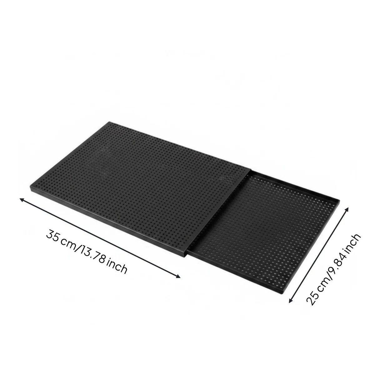 Baoblaze Bandeja Comercial de Horneado Dulces y Tartas en Aluminio Anodizado con Base Antibulbo y Circulación Uniforme Adecuada para Chefs Obradores Cocina Industrial, 35x25cm, Película Dura