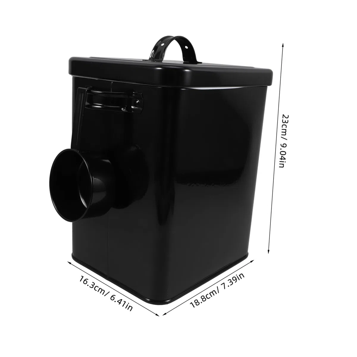 PRETYZOOM Contenedor de Almacenamiento Metálico Hermético con Cuchara para Harina de Arroz Recipiente Multifunción con Tapa para Cocina y Hogar para Almacenar Alimentos la Granja o Casa