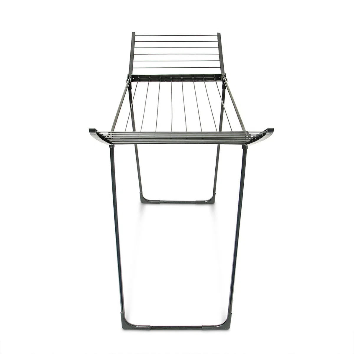 Relaxdays Tendedero Plegable, Soporte Secar Ropa, de Pie, 104x169x54,5 cm, Extensible, Longitud de Tendido: 13 m, Negro