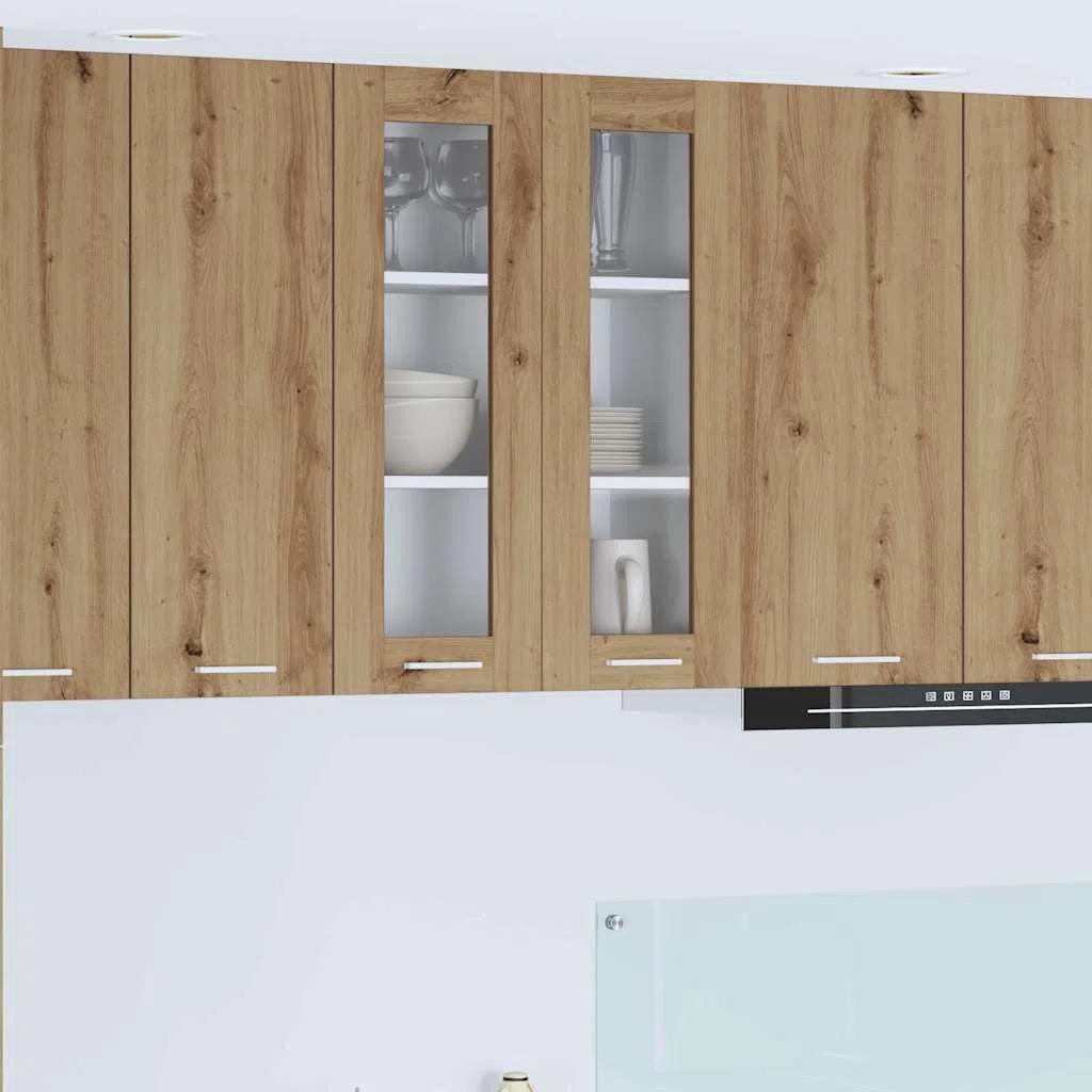 vidaXL Mueble Colgante con Puerta Riga Roble Artesanal 60 x 31 x 80 cm, Armario de Cocina Moderno, diseño Rectangular, Gran Espacio, Materiales Resistentes, Estilo contemporáneo, soluciones de hogar
