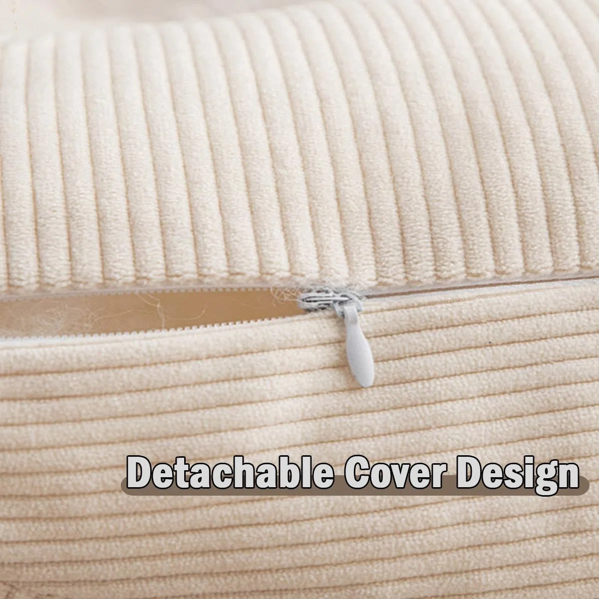 Almohada triangular de cuña para cama y sofá, cojín de apoyo lumbar con funda extraíble (blanco, 100 x 40 x 12 cm), ideal para mayor comodidad y apoyo postural