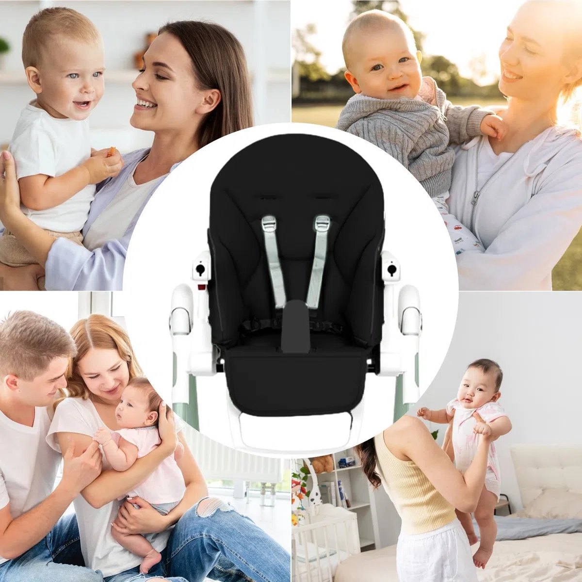 Para Silla De Comedor Infantil Asiento Comedor Infantil | Cuero PU Bebé recién nacido niño niña alimentación comidas restaurante hijo hija nieto comedor lactante pequeño infante