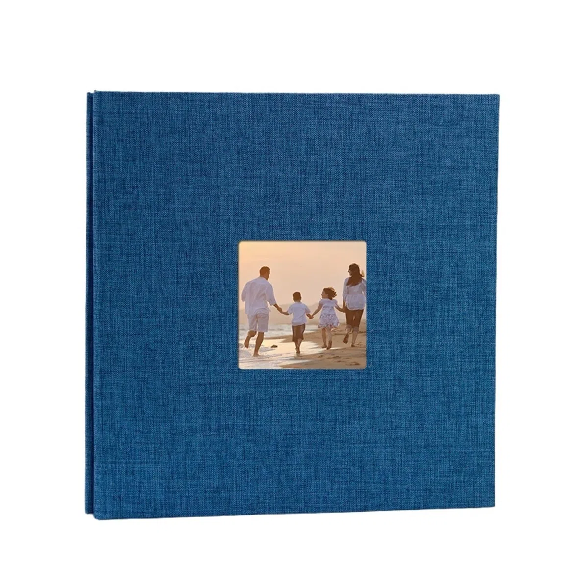 Álbum de fotos Álbum de fotos lino extragrande: un formato súper ancho diseñado for 4x6 y 8x10 como recuerdo viaje(Blue)