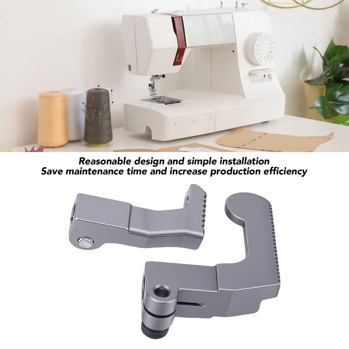 Generic Juego de prensatelas para máquina de coser de acero inoxidable, pies interiores y exteriores, piezas de repuesto para máquina de borde de colchón 5625