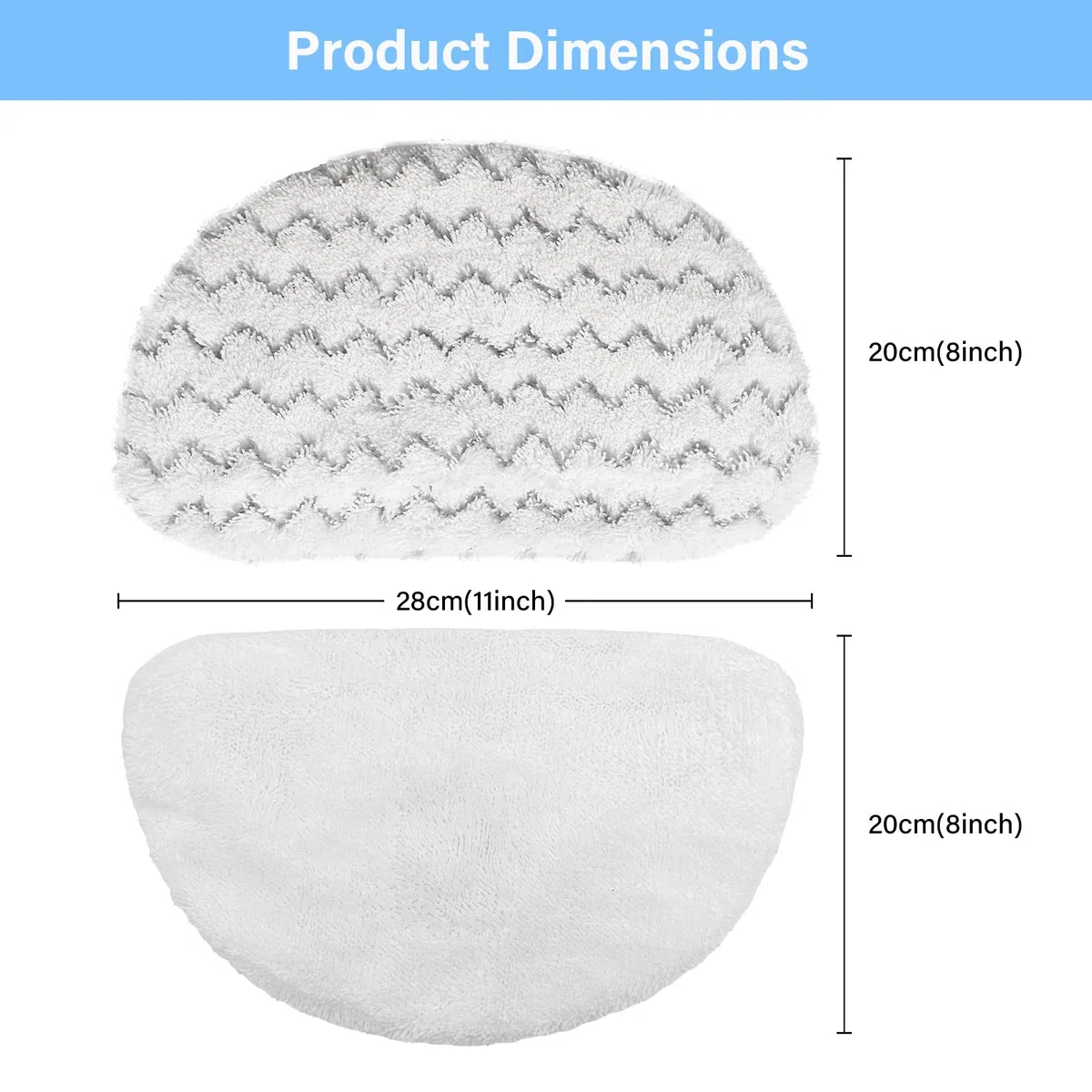 Tivcroxs Bissell Powerfresh Steam Mop 1440 1806 1544 2685A 2814 Series, Model 19402 19404 19408 19409 1940A 1940F 1940Q 1940T 1940W B0006 B0017 2075A Almohadillas para fregona, Blanco, Gris