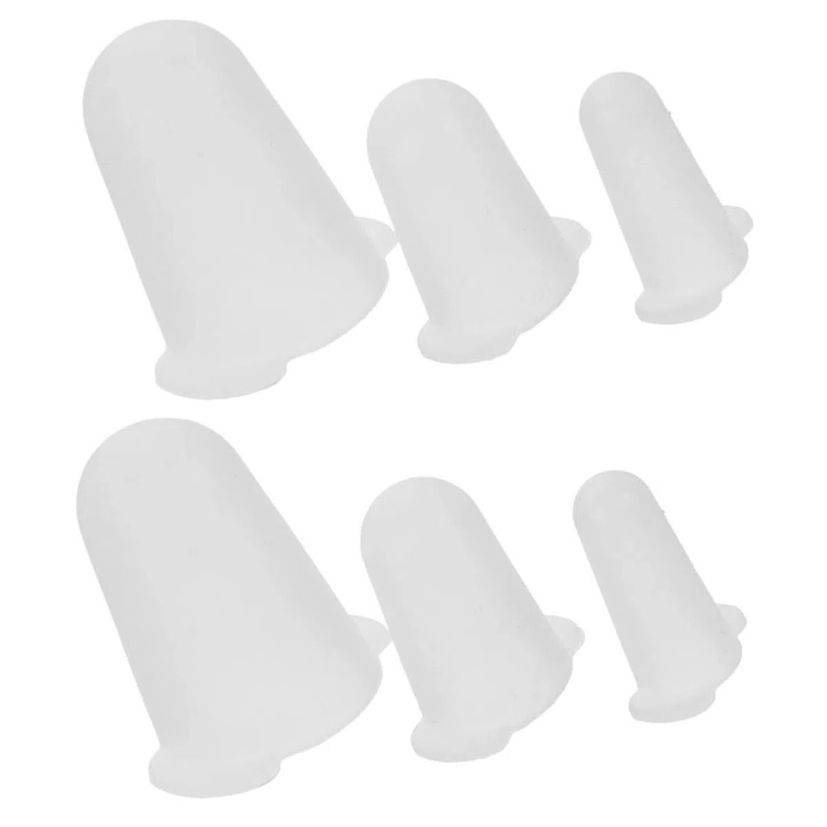Cubiertas de Silicona para Boquillas de Decoración de Pasteles 6 Piezas | Blanco, Tamaño Pequeño Mediano y Grande, Fácil de Usar, Aptas Mayoría de Boquillas de Manga Pastelera