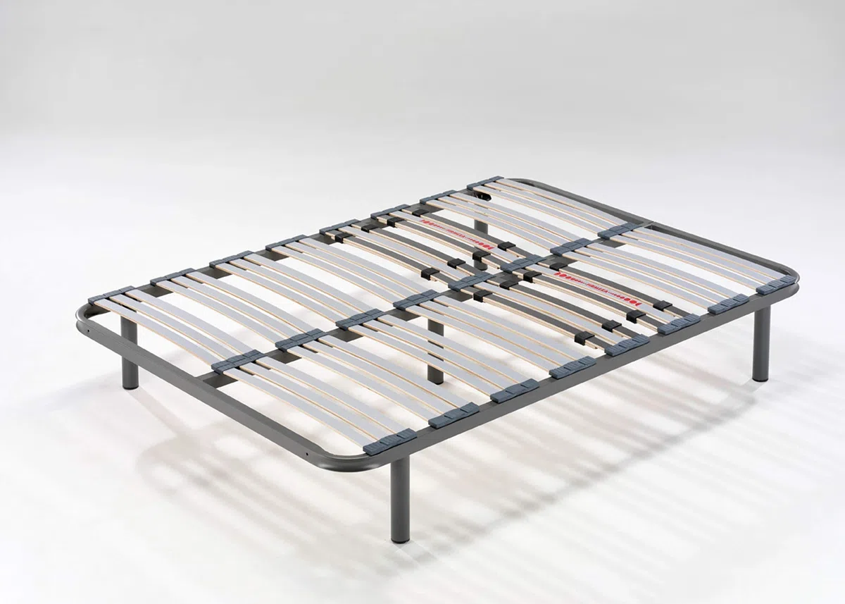 HOGAR24 ES Somier multiláminas con reguladores lumbares (5 Patas Incluidas)-Altura de Las Patas 25,5cm- 150x190cm