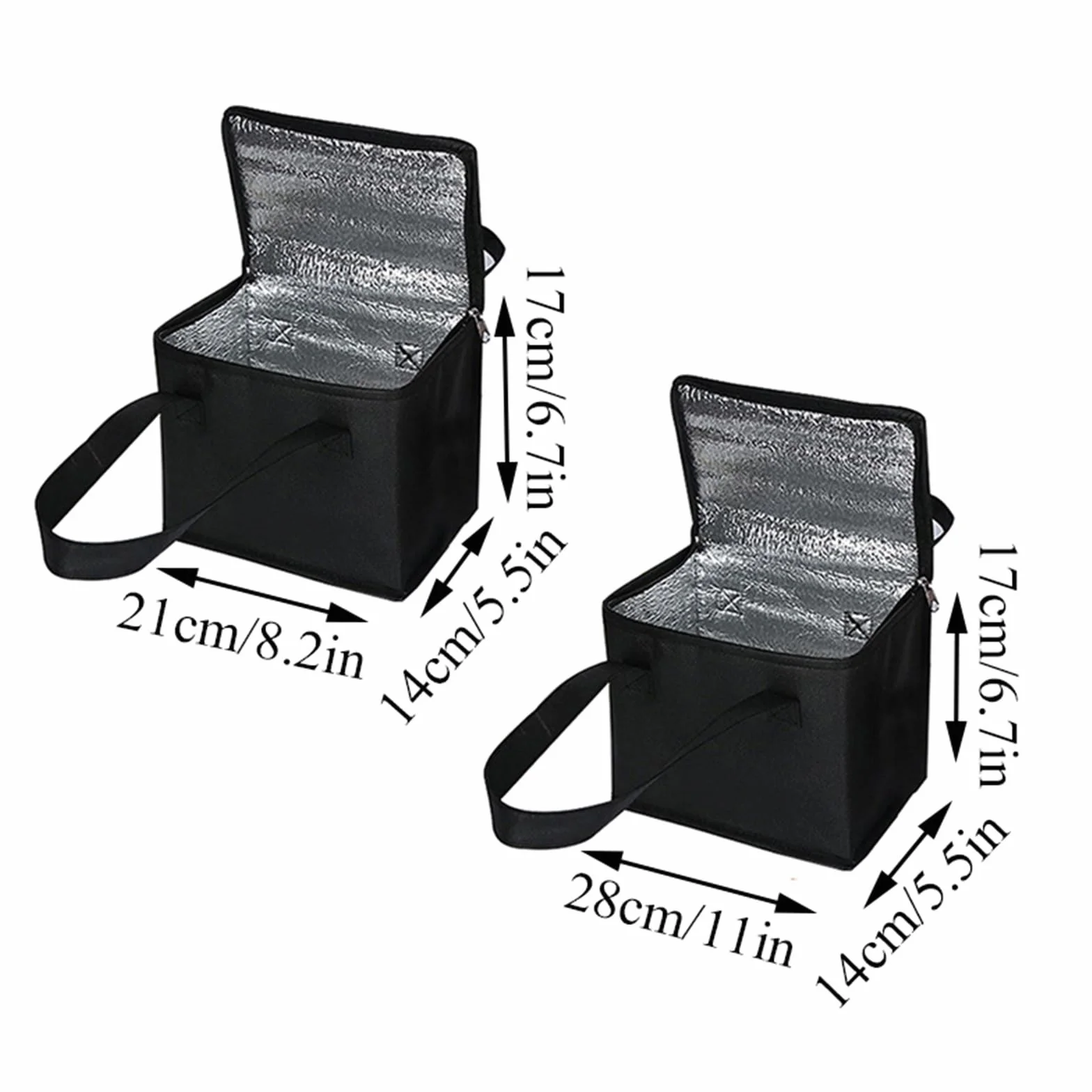 Bolsa Almuerzo Bolsa de almuerzo con aislamiento térmico y cremallera de gran capacidad, bolsas de almacenamiento, caja de bebidas más fresca, caja de comida fresca, bolsa de Picnic for acampar, 3 uds
