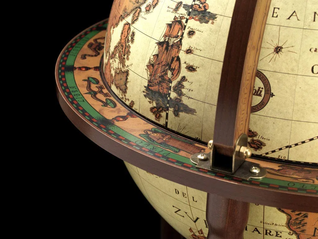 Bar Globe Art 42 / Marfil *hecho en Italia* con certificado de autenticidad