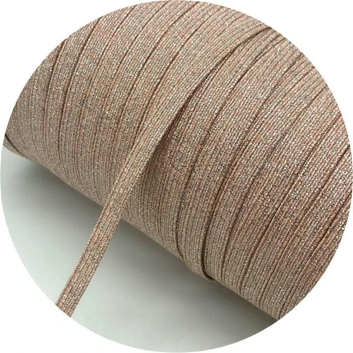 Lote de 5 yardas de cinta elástica con purpurina de 6 mm para costura, banda elástica para cintura, cuerda elástica, cordón DIY, 36-135 yardas, 1 rollo