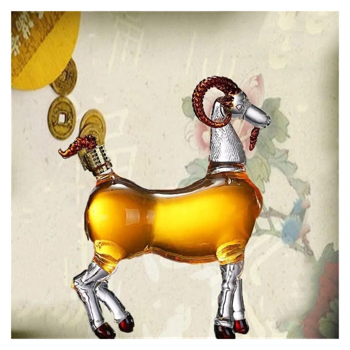 Decantador de Cristal para Vino, Decantador Decantador - Jarra con forma de oveja con tapón hermético