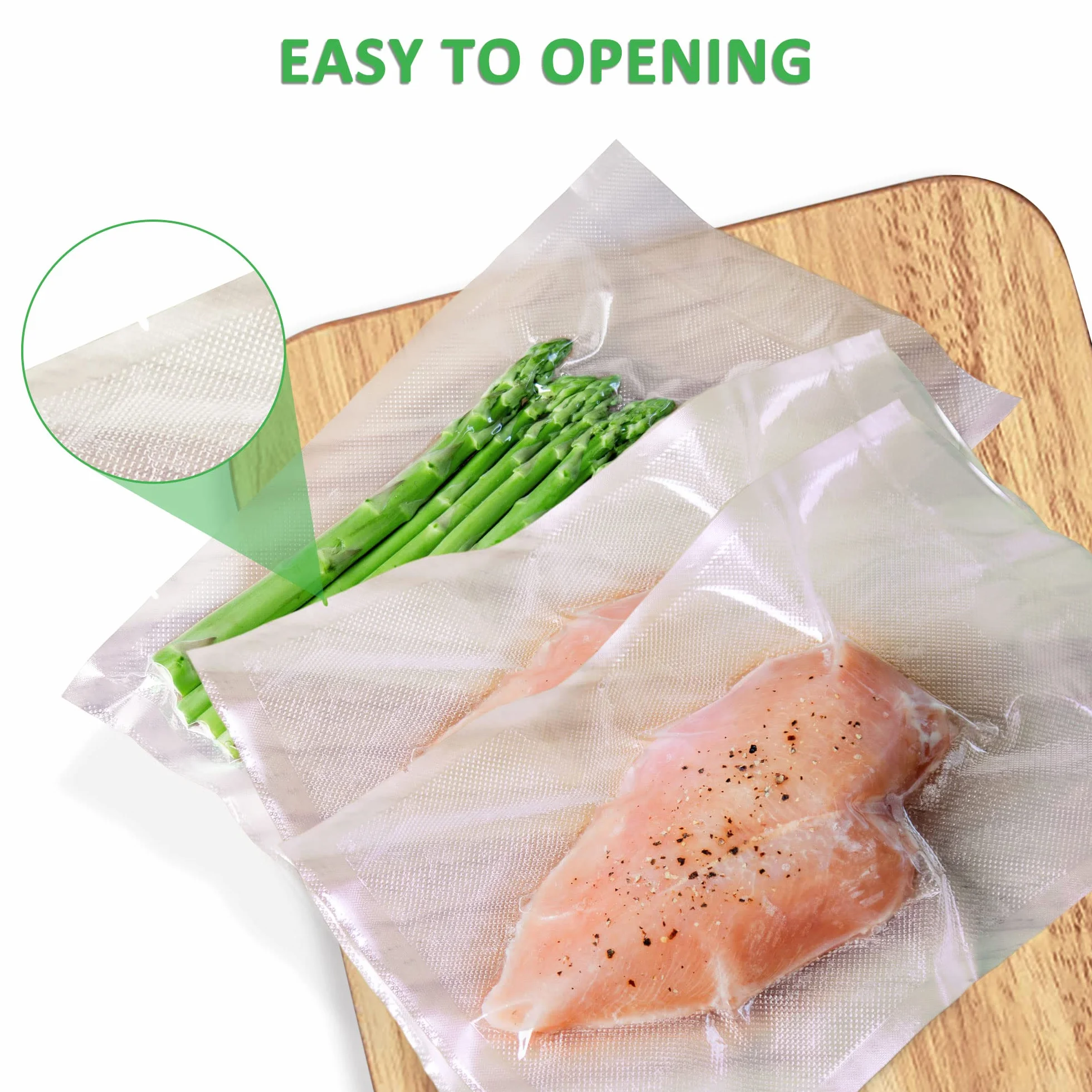 KitchenBoss Bolsas Envasar al Vacio Alimentos: Bolsa Gofrada Envasado al Vacio 50 Bolsas 20 x 30 cm & 50 Bolsas 28 x 40 cm, Bolsas de Vacio Comida