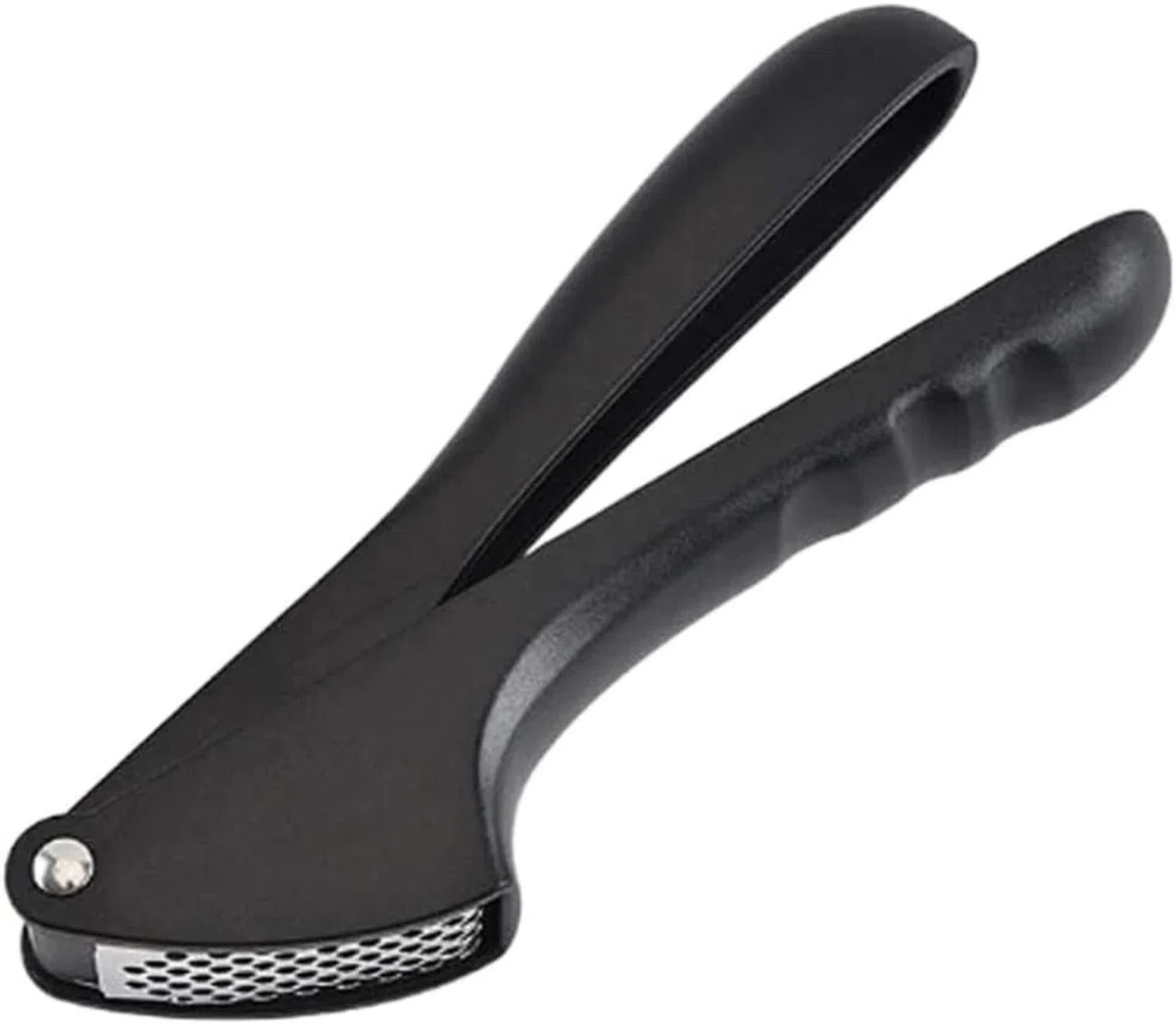 Prensa de ajos y Jengibre de Acero Inoxidable, triturador de ajos Profesional, fácil de Usar y Limpiar, sin ensuciar, sin restos, sin residuos, utensilio de COC, Negro, 17 * 4,5 * 3cm