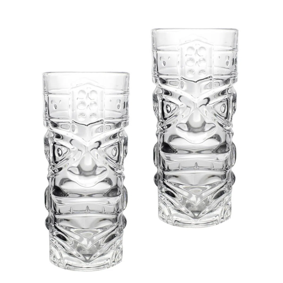 Zerodeko 2 Tazas de Vidrio Transparente Diseño de Rostro Creativo, Copas de Vino Modernas para Fiestas y Bar, Vaso para Beber Tótem de Personalidad, Aptas para Hogar y Reutilizable