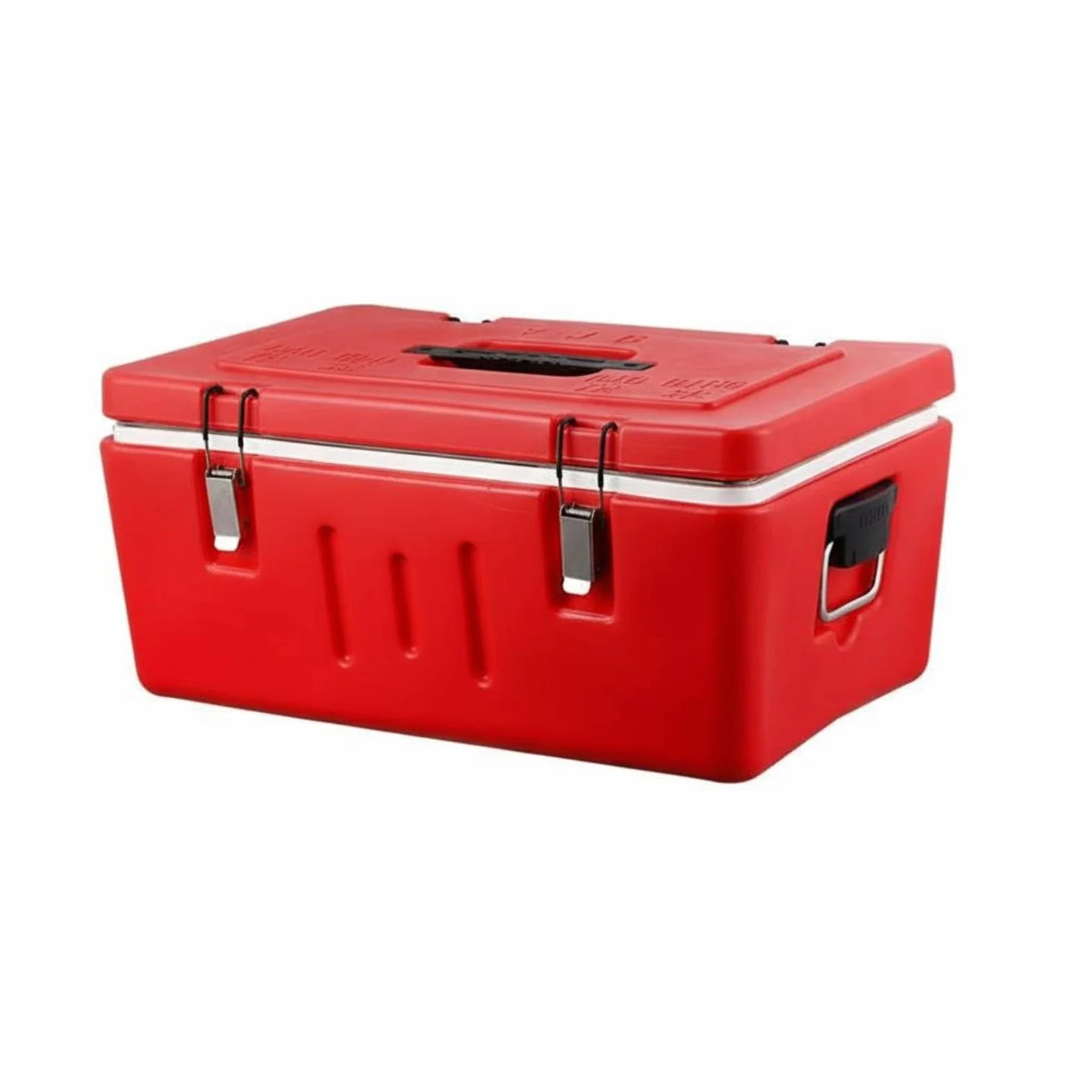 Contenedor Térmico de Comidas con Mango Lateral Robusto Caja Isotérmica Portaalimentos Portacomidas Materiales Acero Inoxidable y PP Adecuado para, Removable 4 Grids