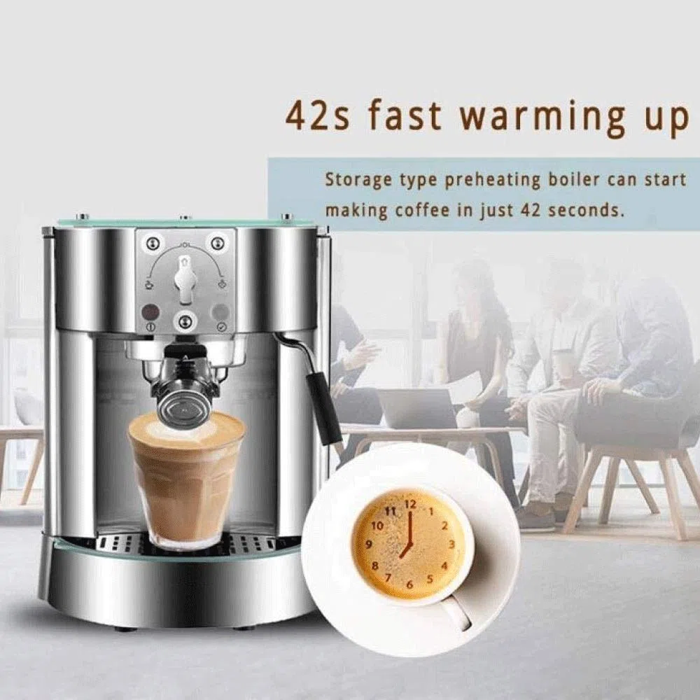 Cafetera con vaporizador de leche, bomba