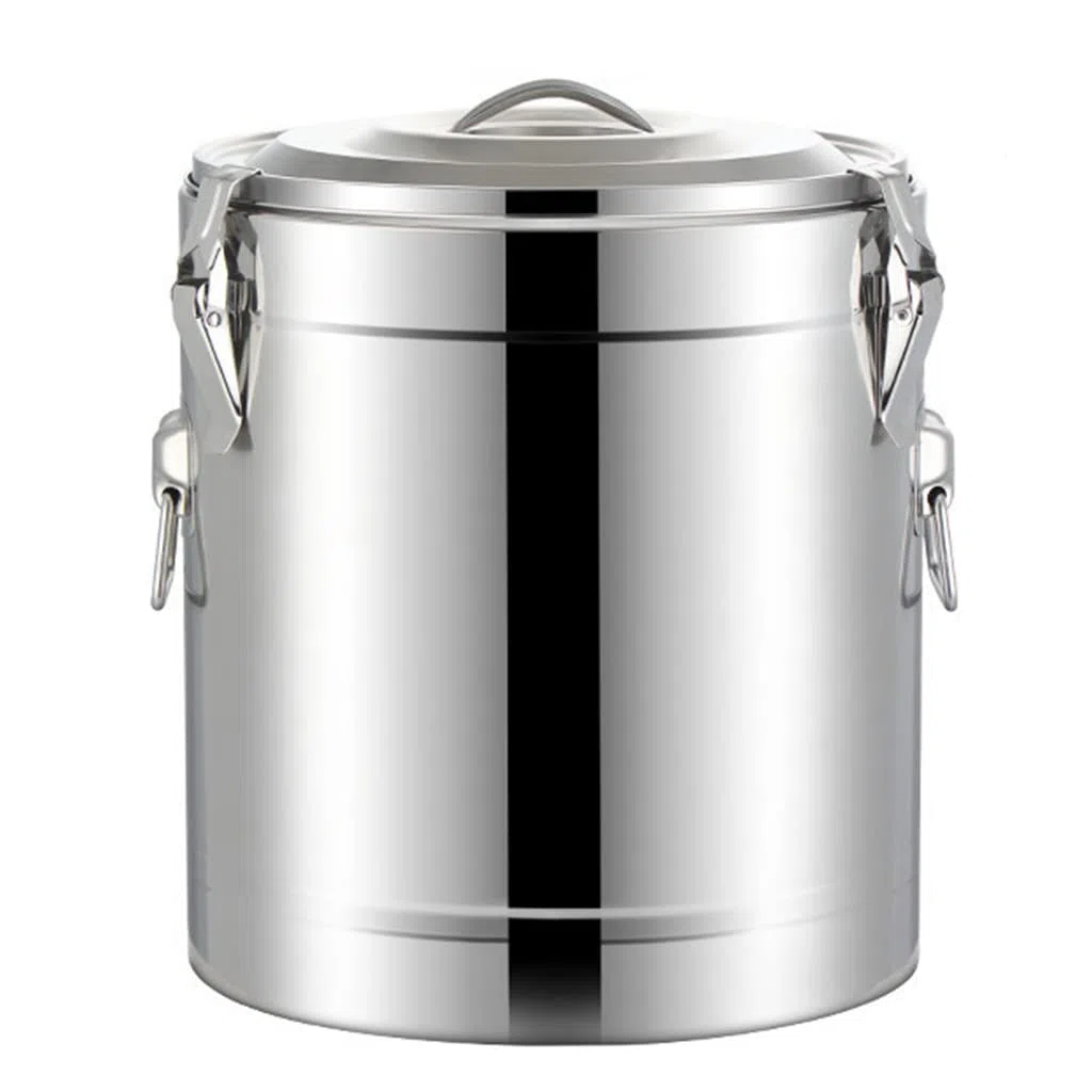 Urna de acero inoxidable para catering, caldera de agua, 100 l/60 l, urna portátil de té de agua caliente con tapa con cerradura y asa de transporte grande para eventos, fiestas y catering
