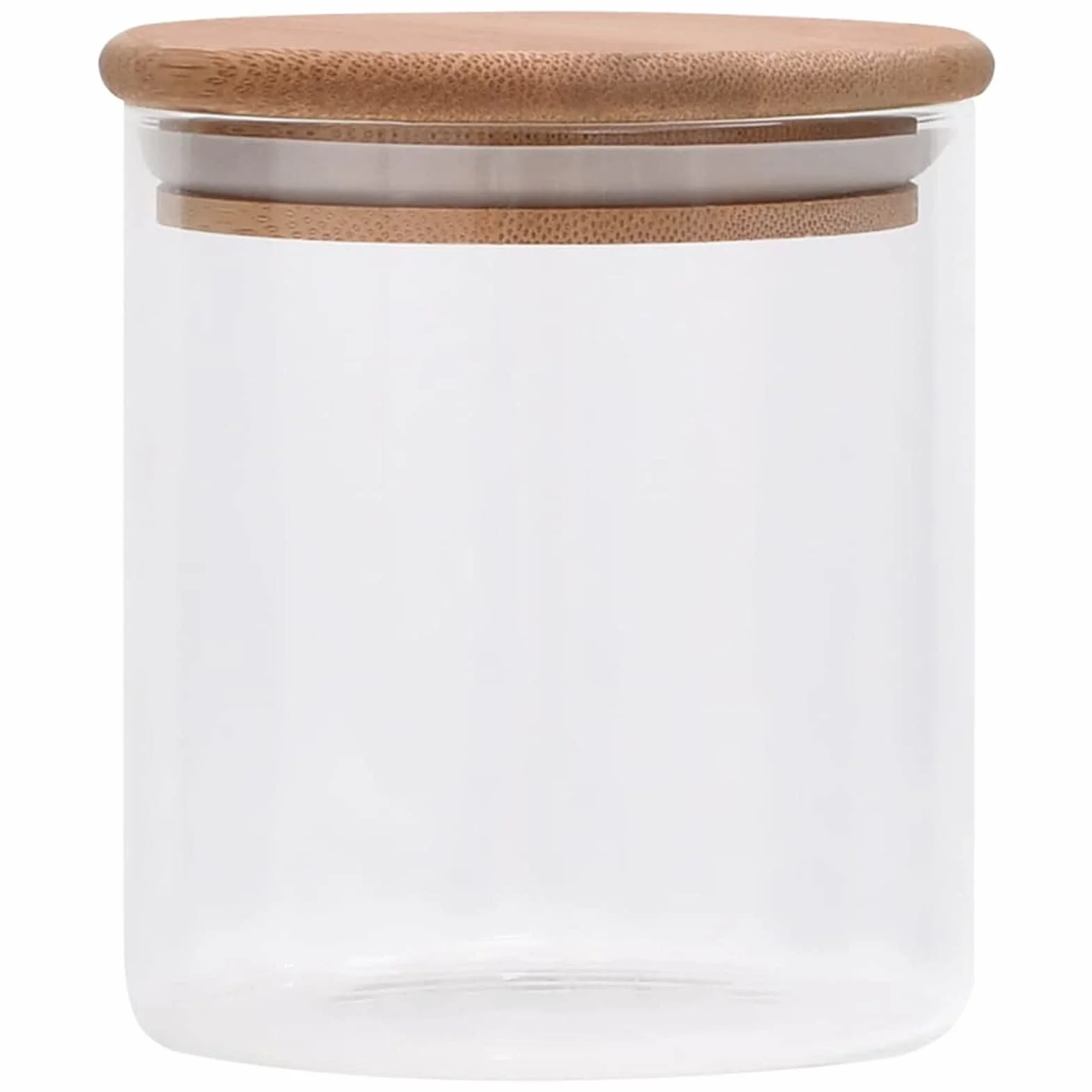 Homgoday Mobili - Tarros de cristal con tapa de bambú, 10 unidades, 600 ml, muebles de interior para salón, oficina, dormitorio
