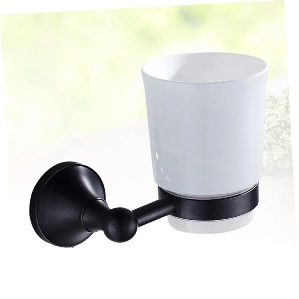 Soporte Cepillo Dientes Pared Cobre Elegante con Vaso Cerámico Colgador Baño Vintage Robusto y Duradero