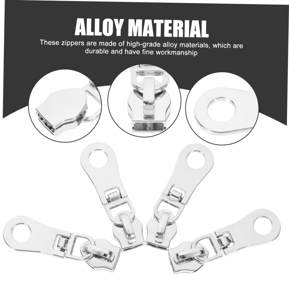 SHINEOFI 30piezas Tiradores De Metálicos Para Ropa y Accesorios De Equipaje Kit De Reparación De Para y Mochilas Instalación y