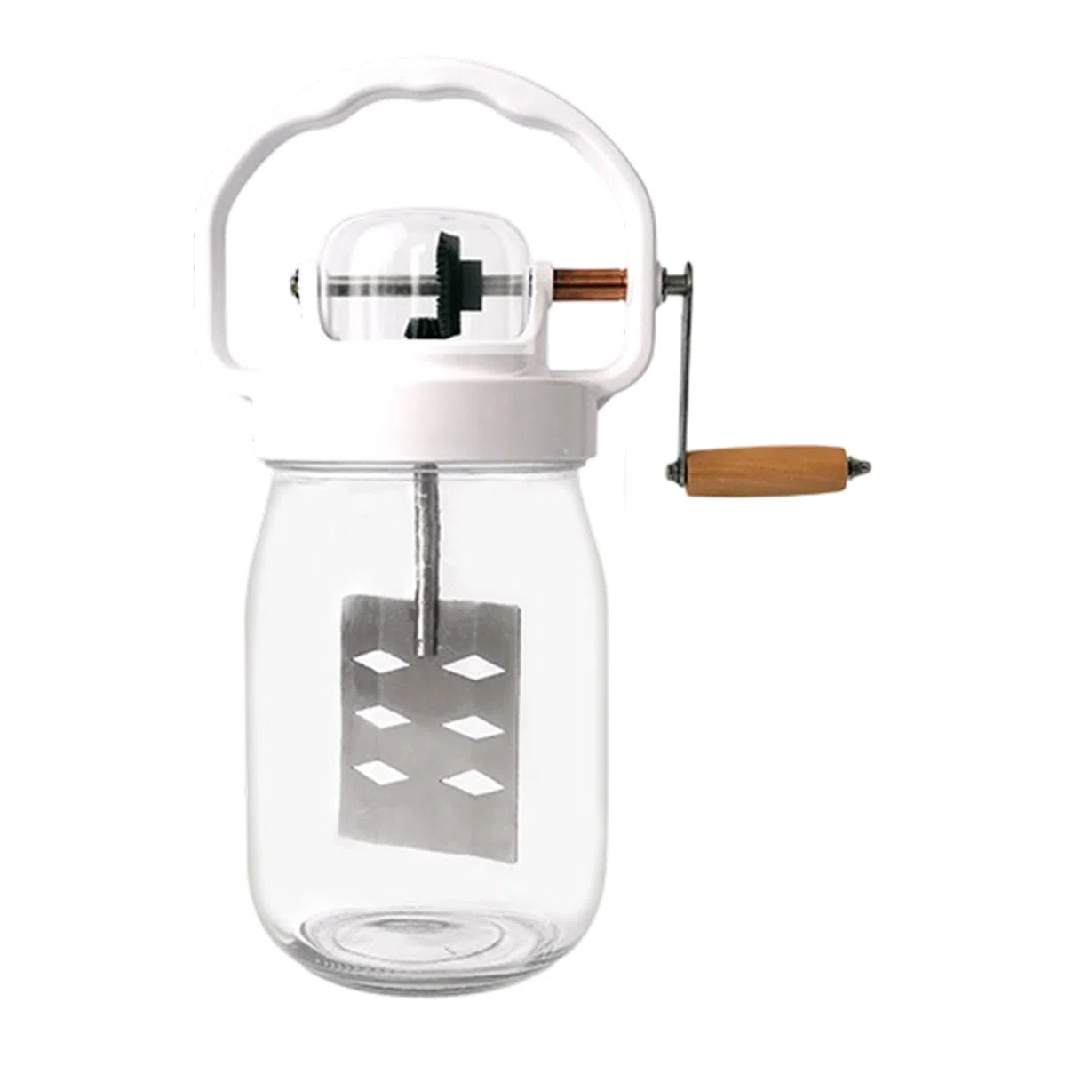 Máquina Para Hacer Mantequilla, Herramienta Para Licuadora De 1500 Ml - Batidora Manual Con Botella De Vidrio | Batidor De Mantequilla De Cocina Con Diseño Fácil De Verter, Herramienta Para Hornear Pa