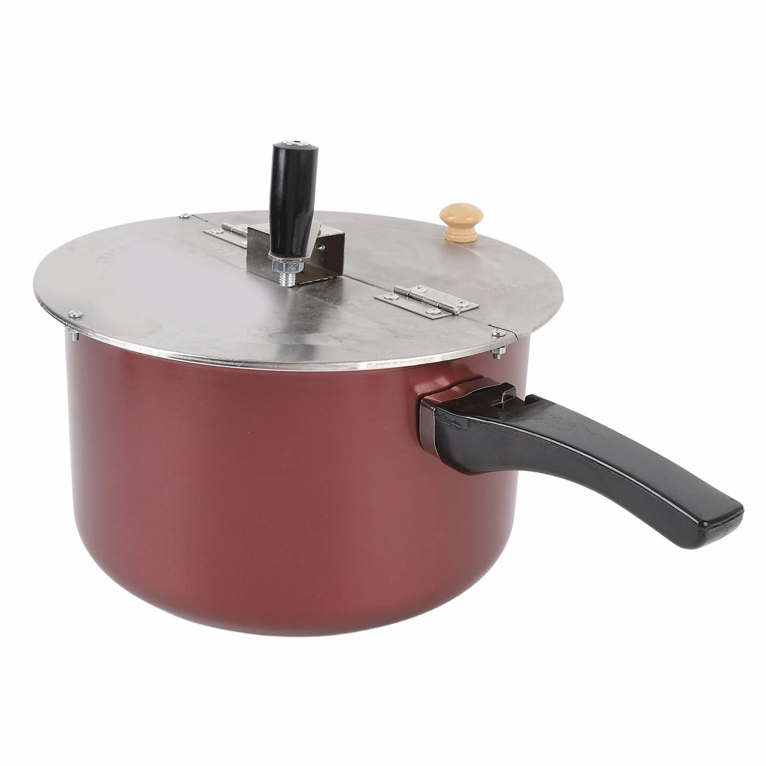 Máquina para Hacer Palomitas de Maíz para Estufa, Máquina para Hacer Palomitas de Maíz de Acero Inoxidable con Manivela, Olla para Palomitas de Maíz de Acero Inoxidable