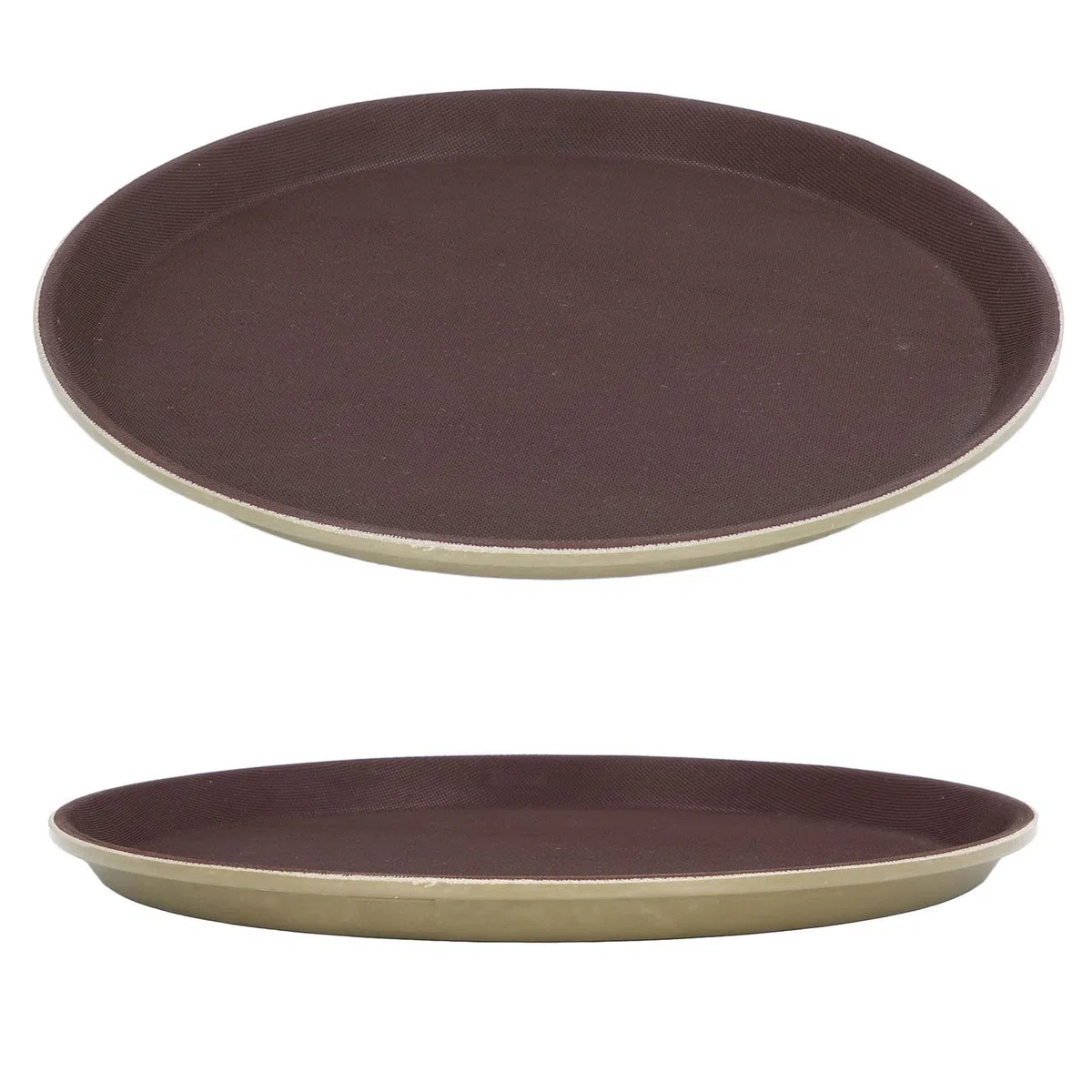 Bandeja redonda apilable para servir ensalada y aperitivos, 35 cm, templado, para familias, cafeterías y restaurantes