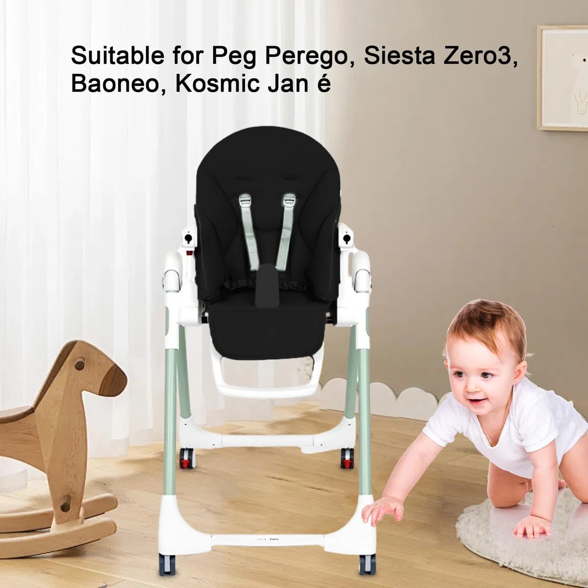 Para Silla De Comedor Infantil Asiento Comedor Infantil | Cuero PU Bebé recién nacido niño niña alimentación comidas restaurante hijo hija nieto comedor lactante pequeño infante