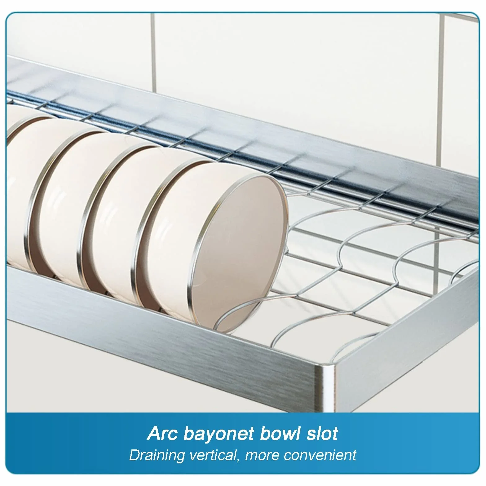 Escurridor de acero inoxidable montado en la pared para fregadero de cocina, ajustable, 55 cm, 95 cm, ahorro de espacio, 85 cm para un secado y nización eficientes