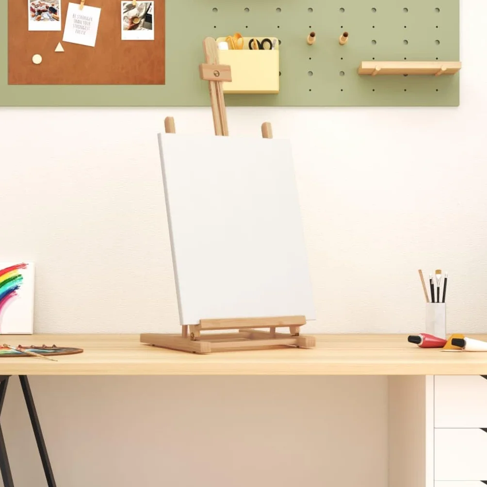 Mangloder Caballete de mesa de pino macizo 29,5 x 33 x 80 cm, altura ajustable, plegable, ideal para artistas, estudiantes, profesionales, ayuda flexible para pintar y presentar para oficina, taller