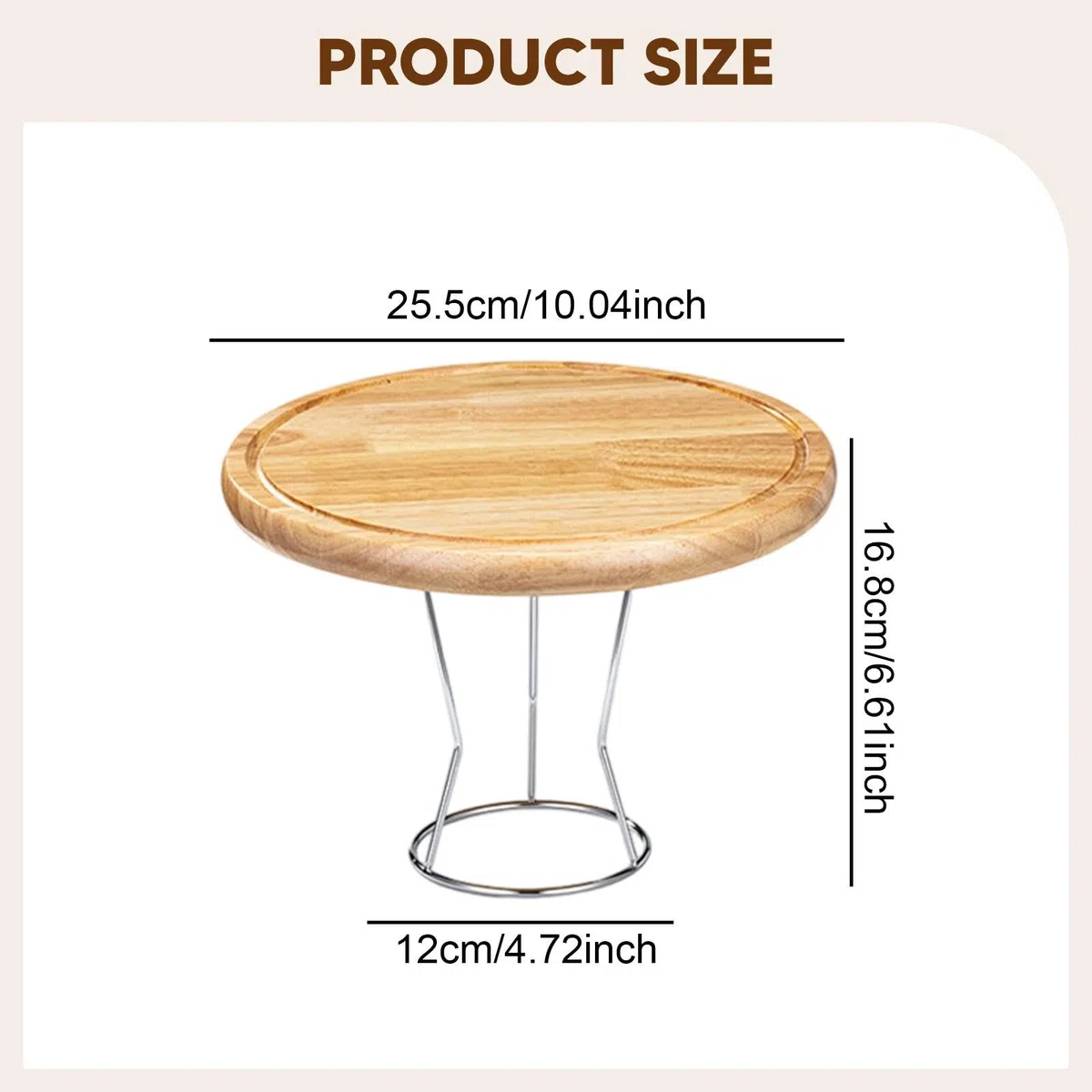 Soporte para Bandeja de Pizza, Bandeja para Pizza, Plato para Servir, Expositor de Mesa para Dulces, Embutidos, Aperitivos, Galletas Y Queso, 10 Inch