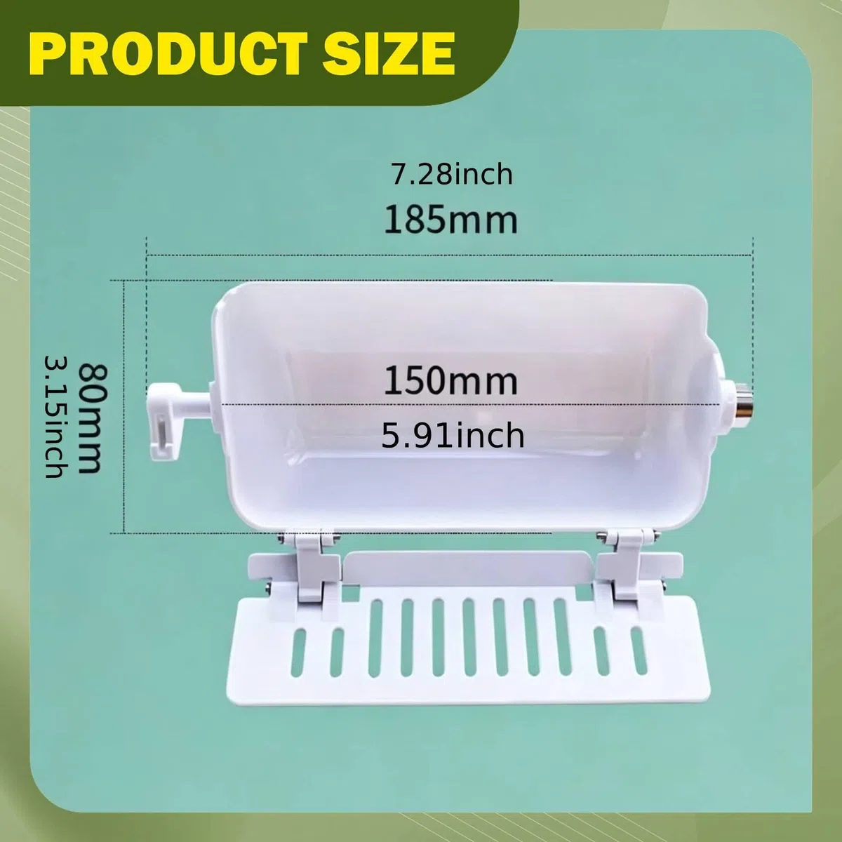 Repuesto para Fabricador de Hielo Bandeja Giratoria Cubitera Cesta Depósito Almacenamiento Recambio PP Resistente Al Frío con Compuerta Compa