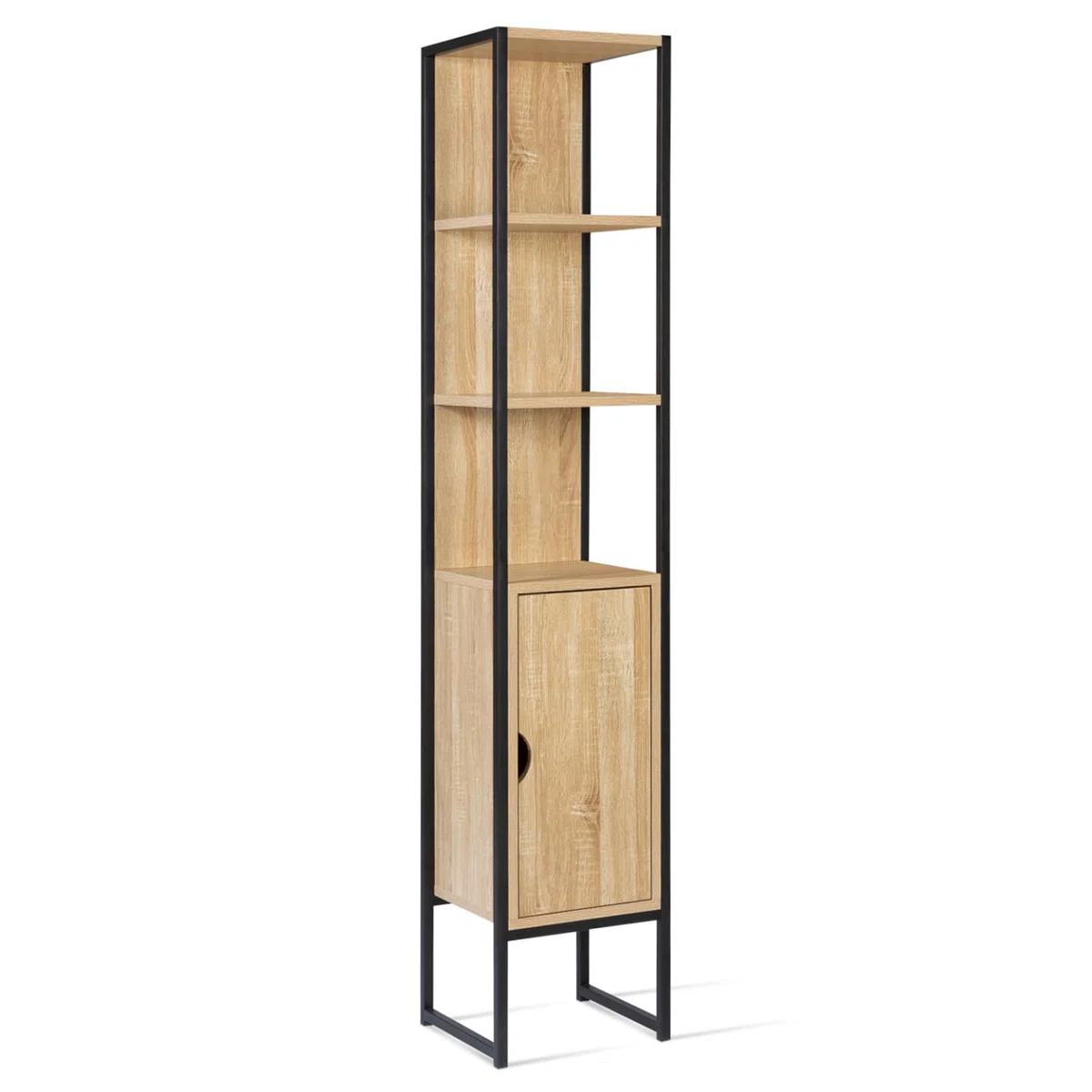 IDMarket - Mueble columna baño Detroit 1 puerta diseño industrial