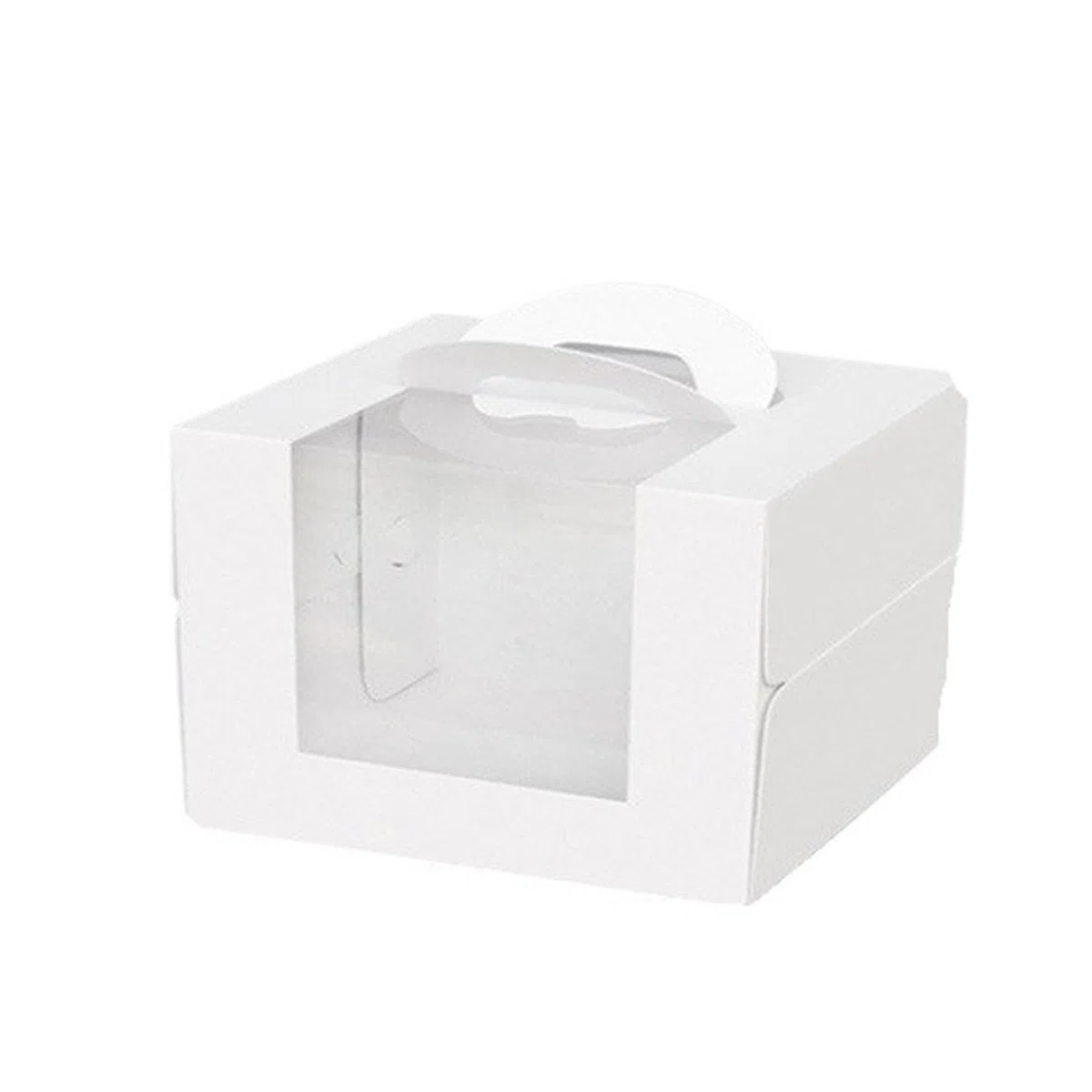 Cajas For Pasteles De 3/4/6/8/10 Pulgadas, Papel Blanco, Ventana Transparente, Suministros Portátiles For Embalaje De Postres Y Pasteles De Cumpleaños, 5 Uds. Para Galletas, Dulces, Pasteles, Cupcakes
