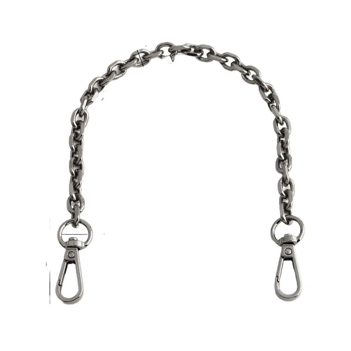 Cadena Para Bolso Cadena for bolso de 30/60/100/120 cm | Correa for bolso, bandolera, bandolera, bolso, cadenas de repuesto(Style1 gun black,120cm)