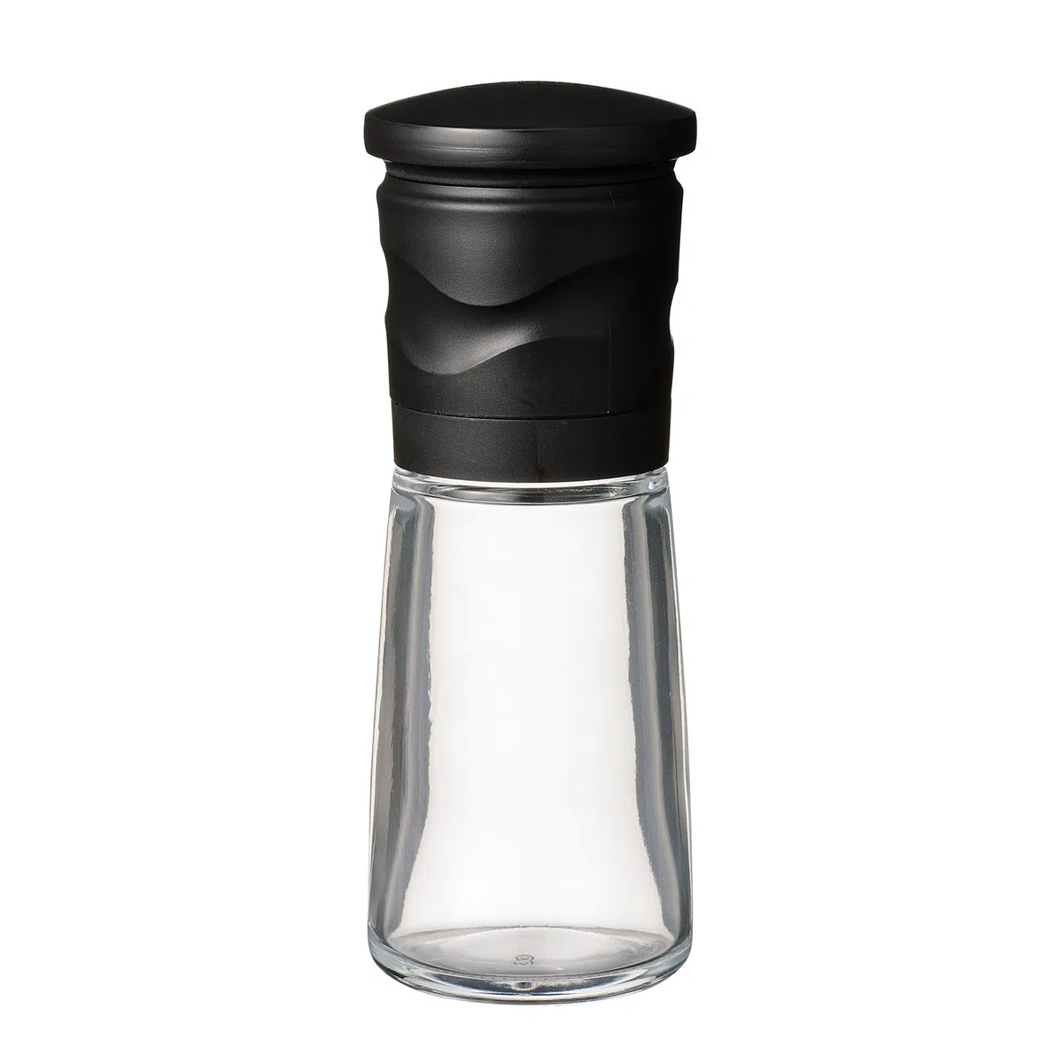 Kyocera Mill CM-15N-BK 3.4 fl oz (90 ml), especias de cerámica, sal cristalina, control de la aspereza, limpieza de descomposición, color negro