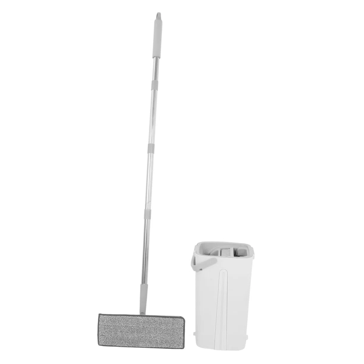 SHERCHPRY Trapeador Plano con Balde Mopa para Suelos De Baldosas Limpiador De Suelos Uso Doméstico Cocinas y Baños Material Blanco Función Seca y Húmeda