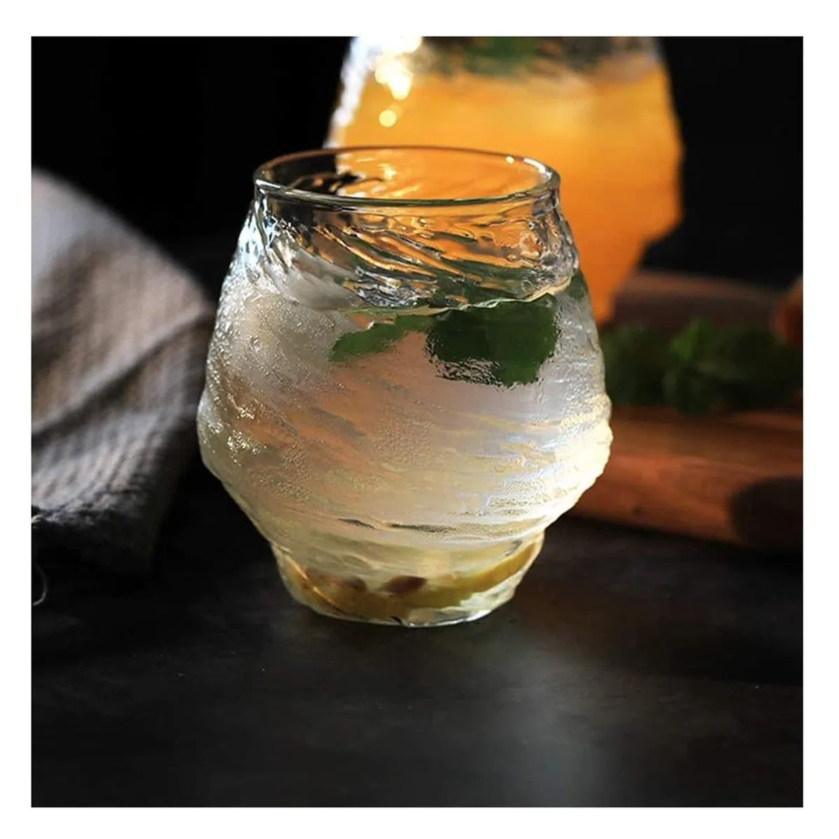 ArinkO Sofisticados Vasos de Whisky de Cristal con Fondo Grueso - Vasos de Agua de Alta Capacidad de 13,3 oz