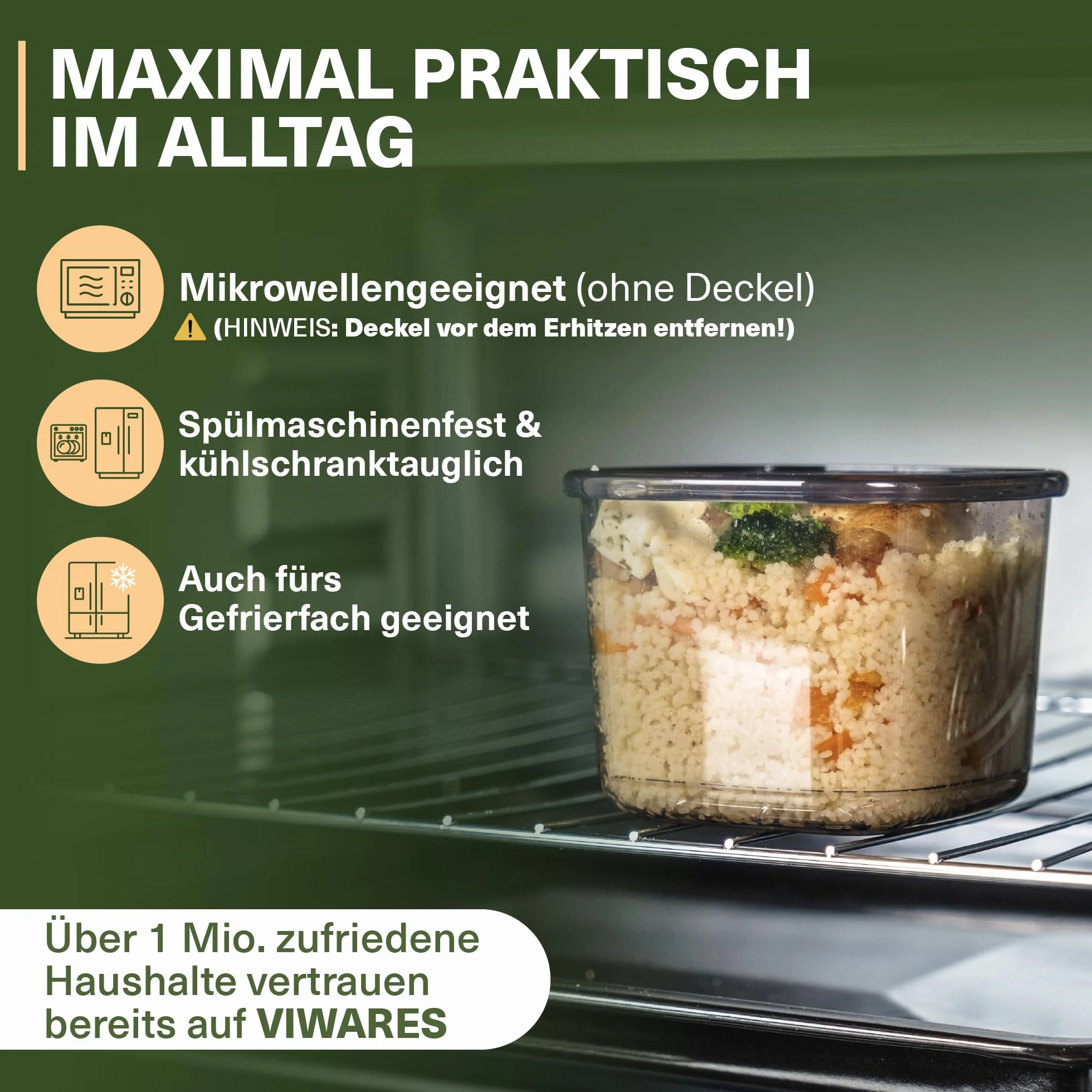 Viwares Juego de 25 recipientes de almacenamiento con tapa, herméticos, sin BPA, para cereales, harina, cocina, práctico organizador de cocina, recipientes para almacenamiento de alimentos