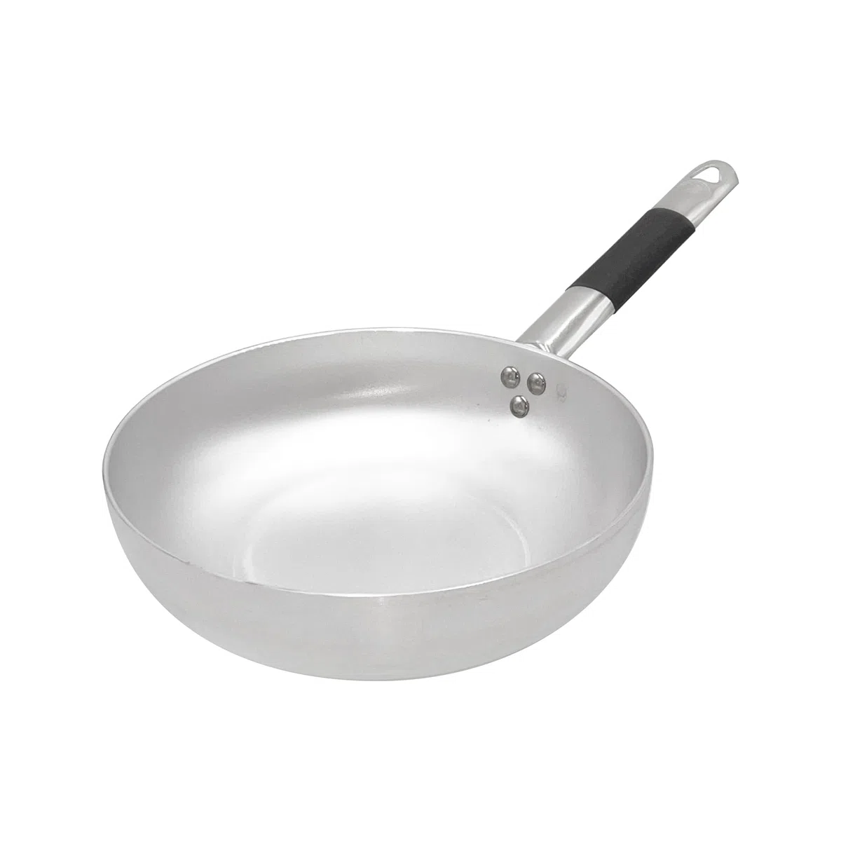 Pentole Agnelli ALMC111BPIC24 Línea de inducción de Aluminio Avellanado Alto, Fondo de inducción con 1 manija fría, 24 cm