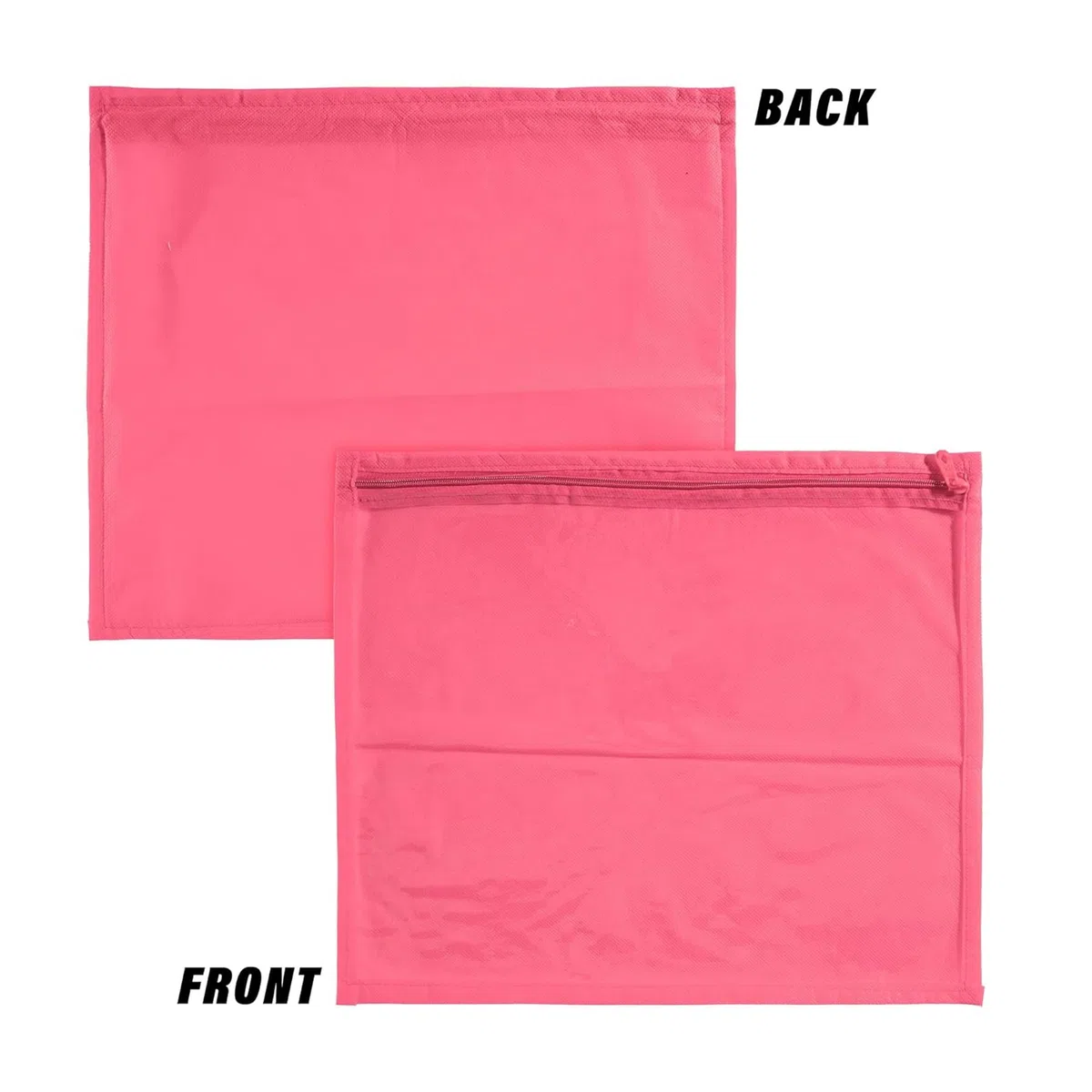 Kuber Industries Paquete de 48 fundas para sari | Bolsas de embalaje para vestido con cremallera | Bolsas de sari para almacenamiento | Organizador de ropa para armario | Rosa