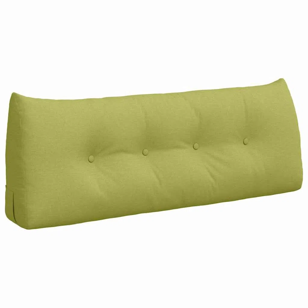 Cojín de respaldo verde claro de tela 120 x 24 x 50 cm, acolchado ergonómico para sofá y cama con relleno de poliéster para posiciones cómodas de sentarse y tumbarse