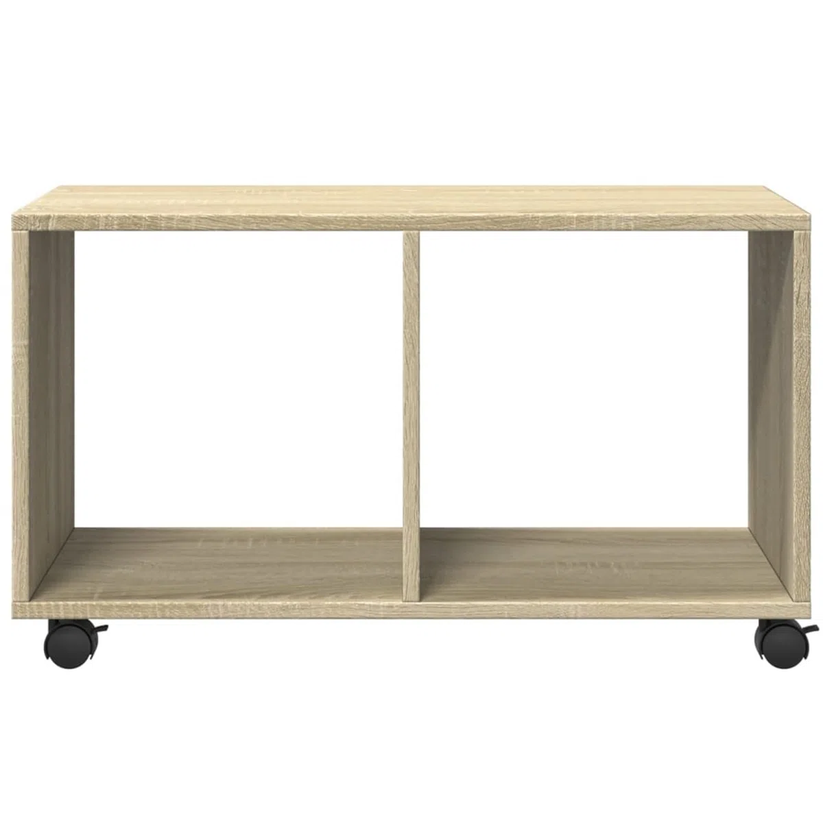 Armario con ruedas de freno, roble Sonoma, 72 x 33 x 42,5 cm, fácil de mover para oficina y salón