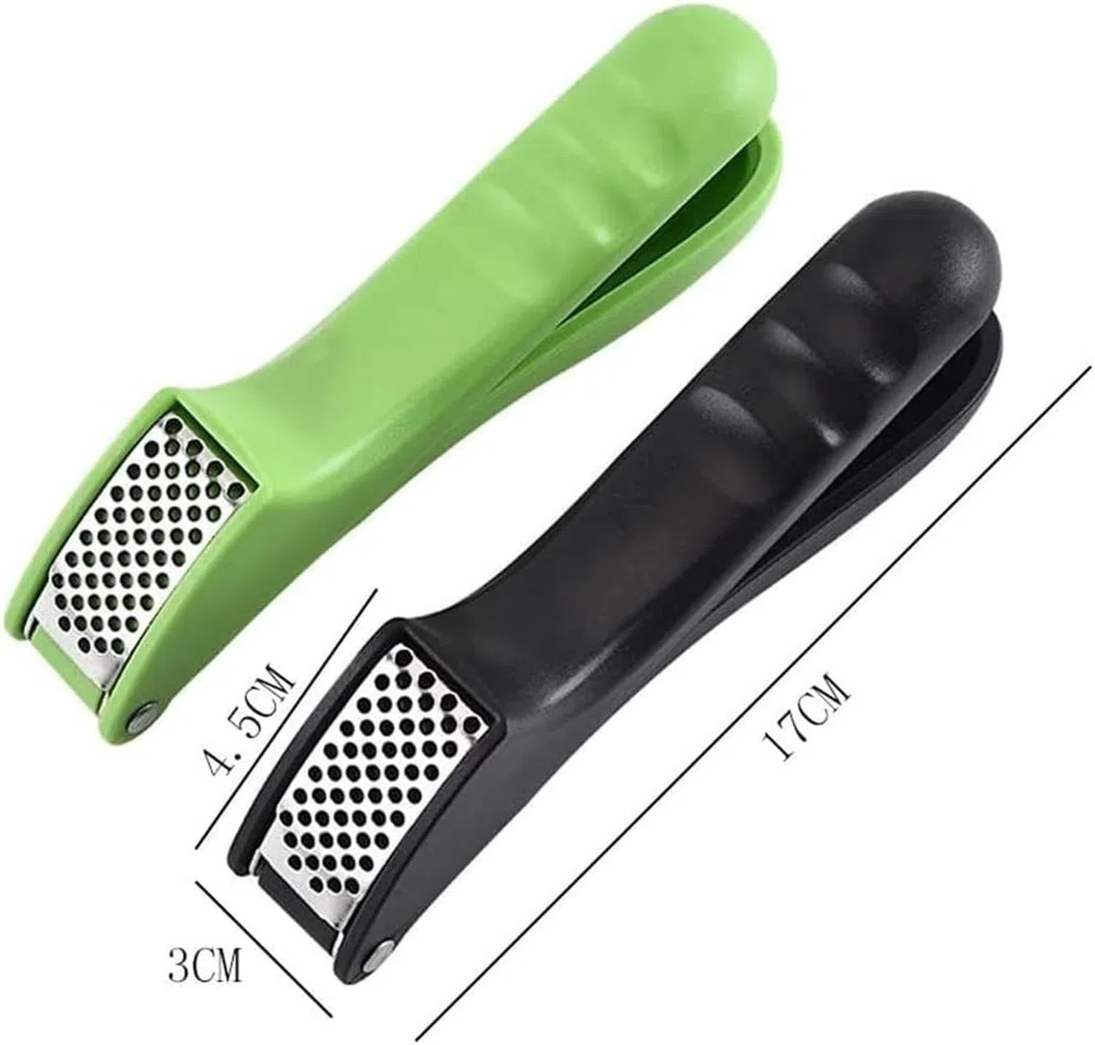 Prensa de ajos y Jengibre de Acero Inoxidable, triturador de ajos Profesional, fácil de Usar y Limpiar, sin ensuciar, sin restos, sin residuos, utensilio de COC, Negro, 17 * 4,5 * 3cm
