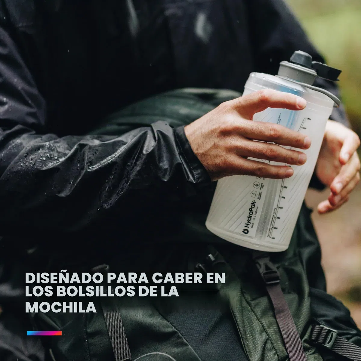 Bidón flexible FLUX 1.5L traslúcido con filtro
