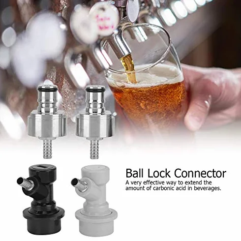 2pcs Cap carbonatación, de Acero Inoxidable con el carbonatador Barb Bola de Bloqueo del Conector, la Cerveza de Barril desconecte el Aparato de Homebrew Agua de Soda Carbonato Cerveza Refrescos