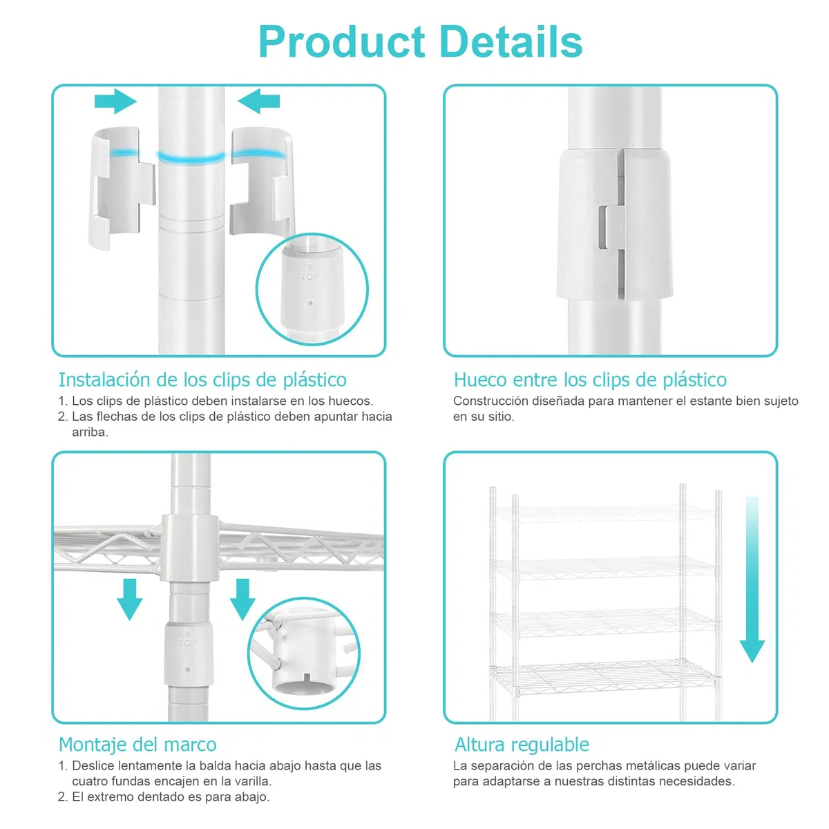 Perchero Burro Ropa Resistente - Organizador de Closet con Barra para Colgar Ropa | Soporte 900 LB | Dimensiones 192x40x193 cm | Perchero Robusto para Armarios y Habitaciones(blanco)