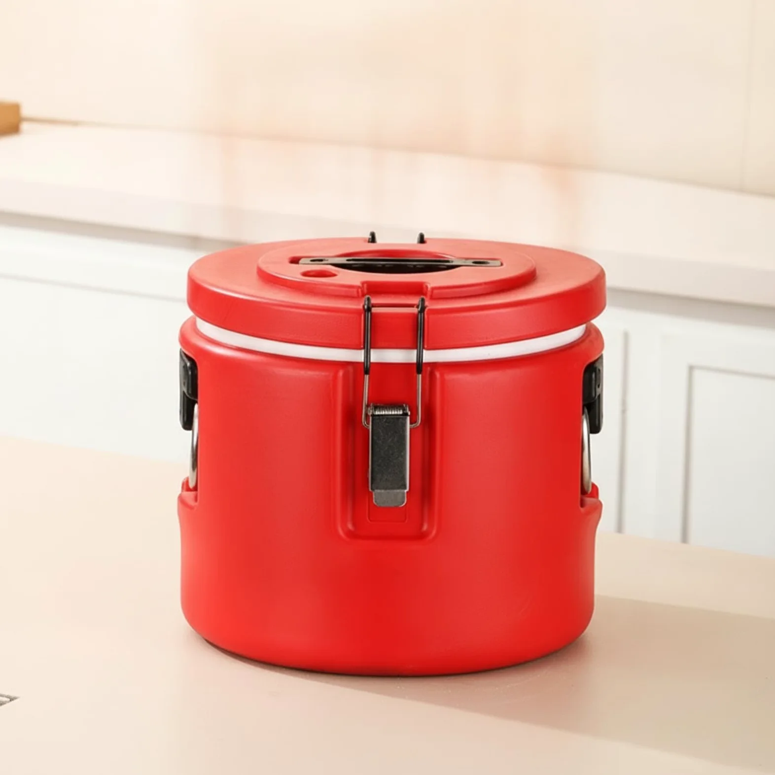predolo Cubo Térmico con Revestimiento Acero Inoxidable Portátil Contenedor Térmico Acero Inoxidable Multiuso Tarro Aislado con Tapa para Celebraciones, 40L
